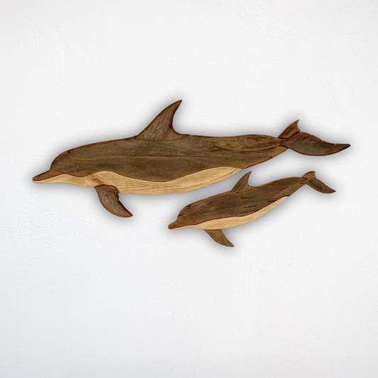 Dolphin Mother and Calf Sculptures