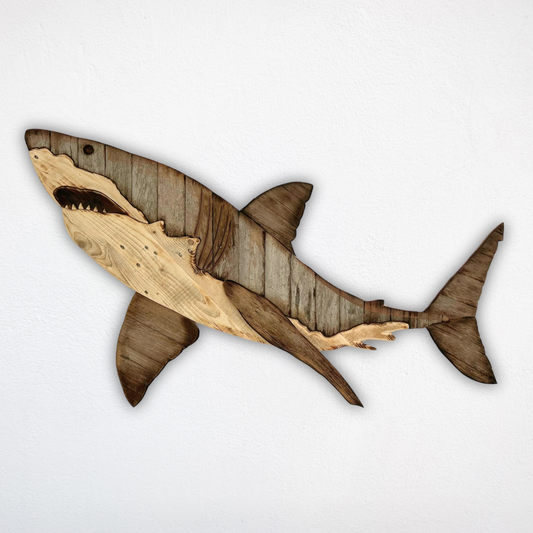 Life-Size Great White Shark Sculpture