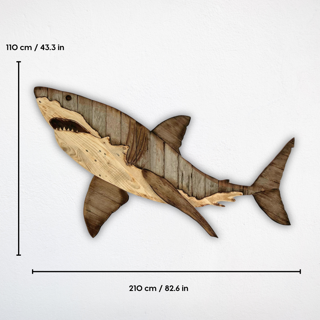 Life-Size Great White Shark Sculpture