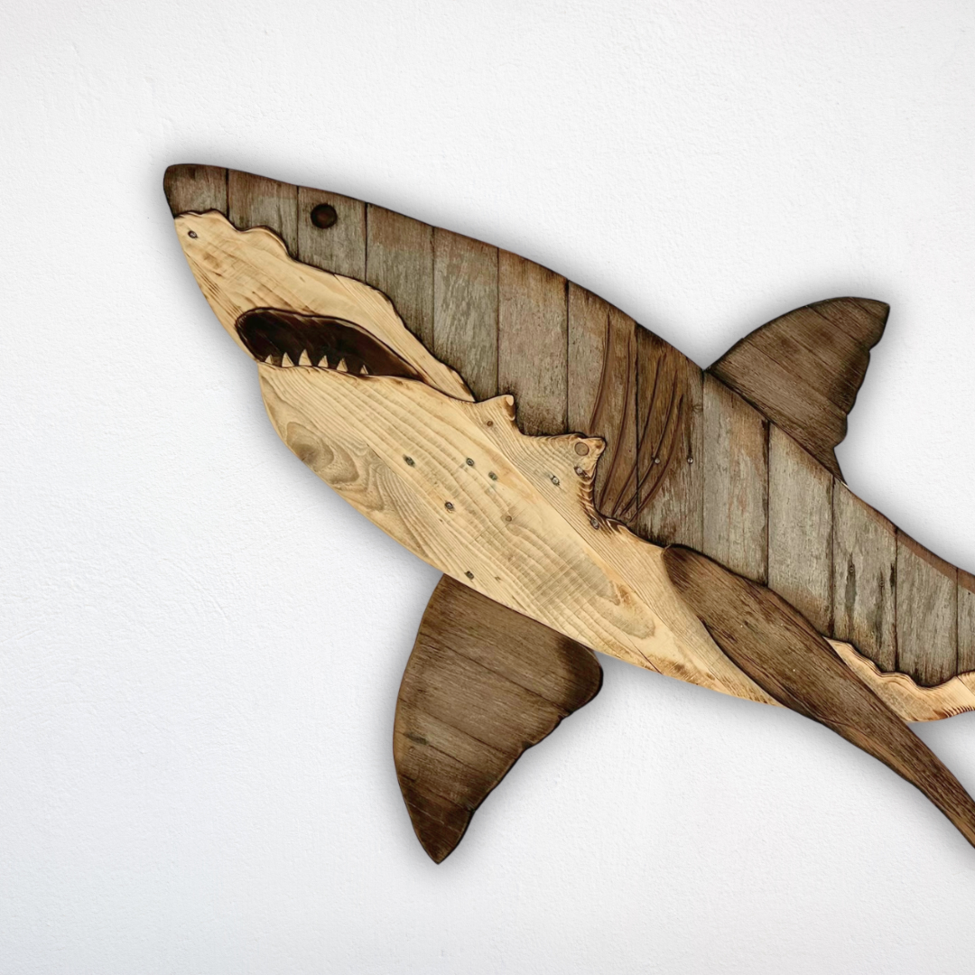 Life-Size Great White Shark Sculpture