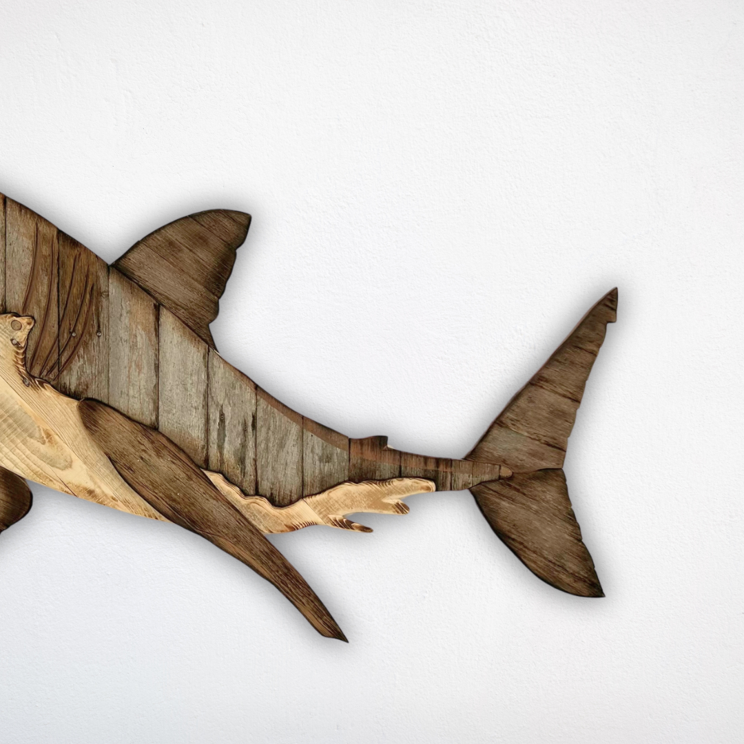 Life-Size Great White Shark Sculpture