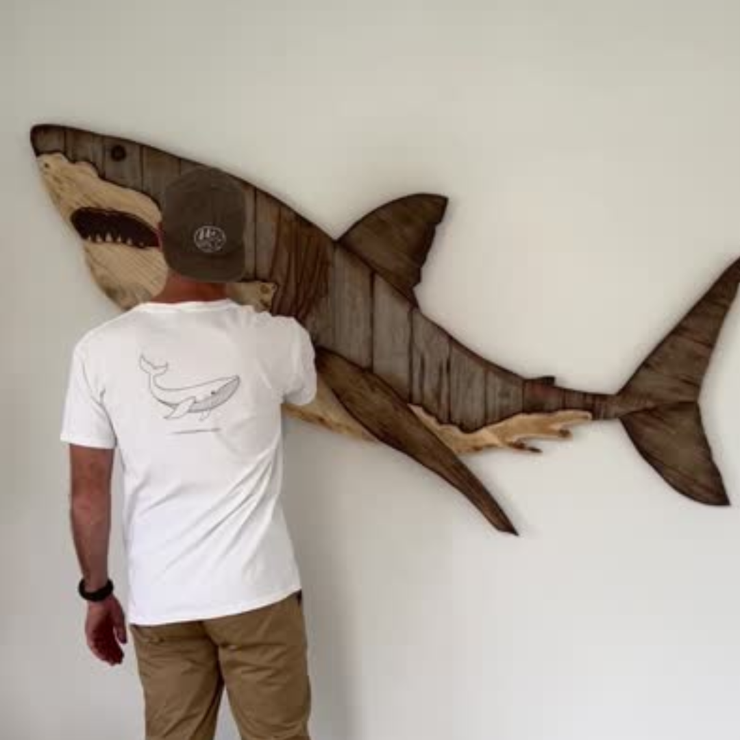 Life-Size Great White Shark Sculpture