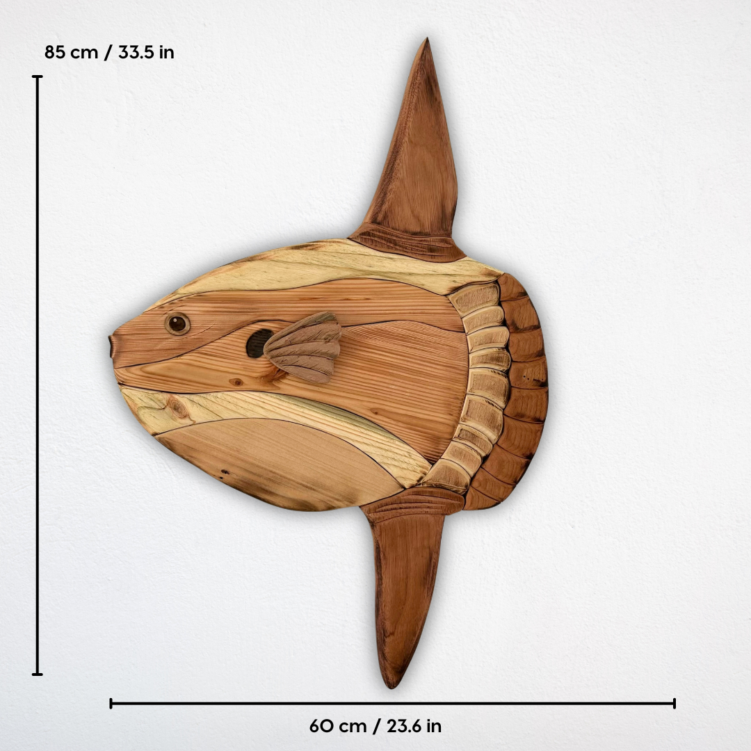 Wooden Mola Mola Sculpture