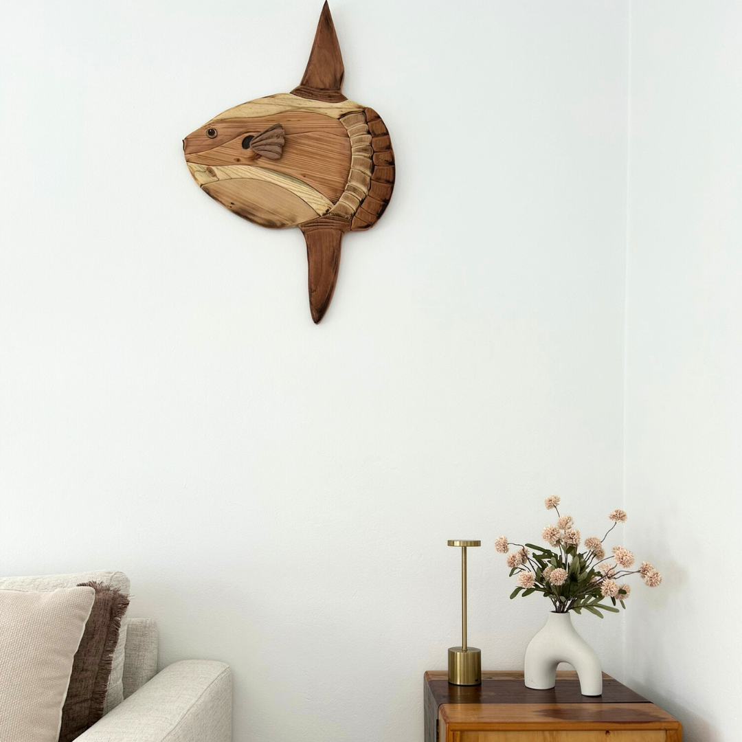 Wooden Mola Mola Sculpture