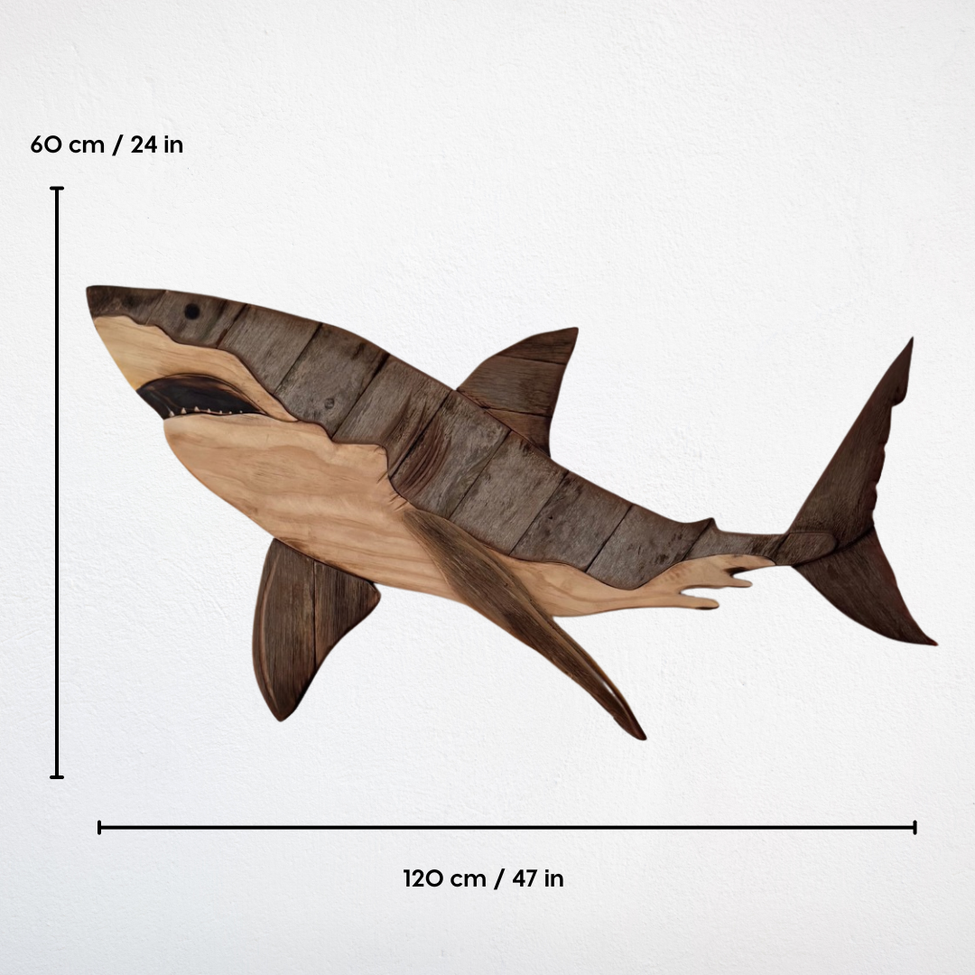 1.2m Great White Shark Sculpture
