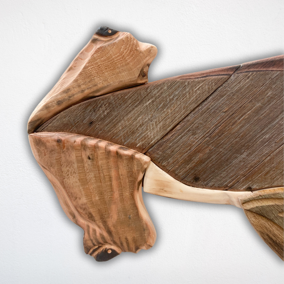 Wooden Hammerhead Shark Sculpture