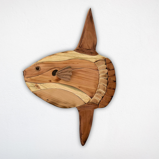 Wooden Mola Mola Sculpture