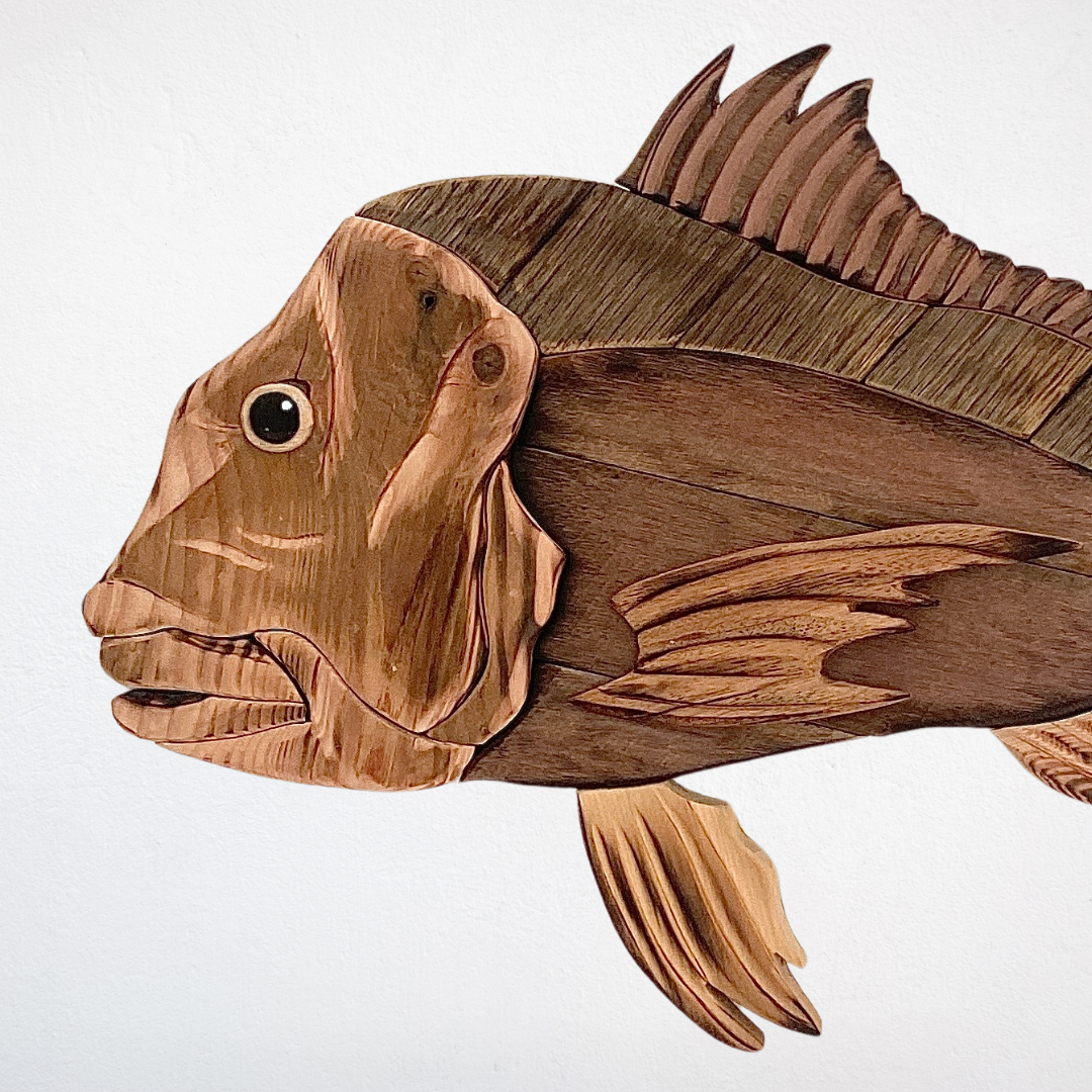 Snapper Rocks Art Work Snapper Sculpture | Handmade Reclaimed Wood Coastal Wall Art – 142 ...