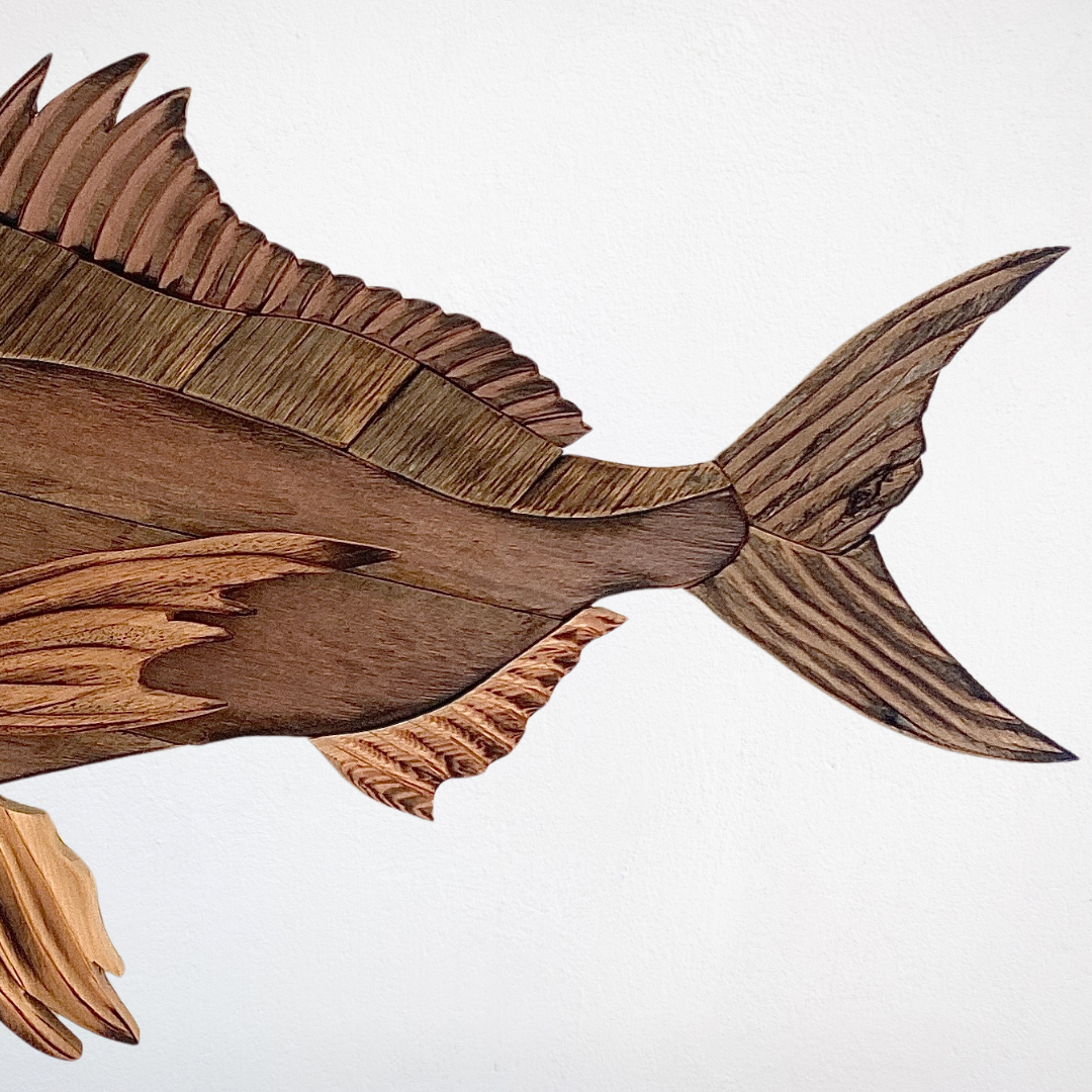 Snapper Rocks Art Work Snapper Sculpture | Handmade Reclaimed Wood Coastal Wall Art – 142 ...