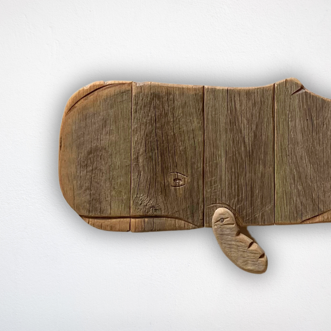 Wooden Sperm Whale Sculpture